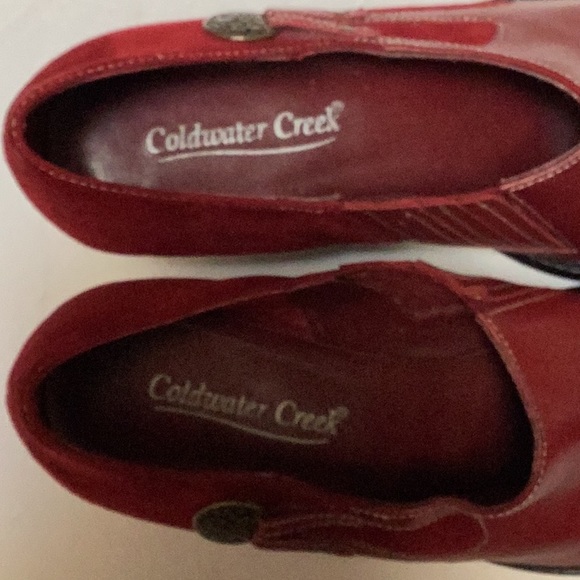 Coldwater Creek Red Leather Suede Point Square Toe Western Ankle Boot Shoes 10 - Picture 4 of 12